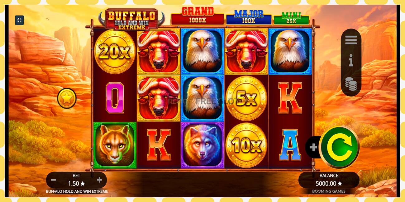 Demo slot Buffalo Hold and Win Extreme free and without registration, picture - 1