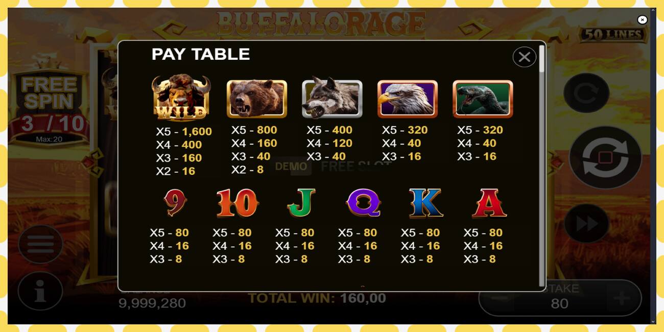 Demo slot Buffalo Rage free and without registration, picture - 1