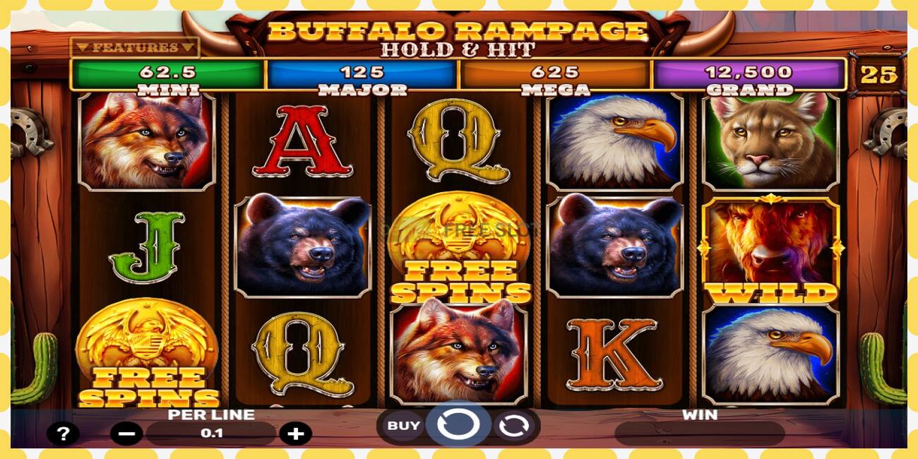 Demo slot Buffalo Rampage Hold & Hit free and without registration, picture - 1