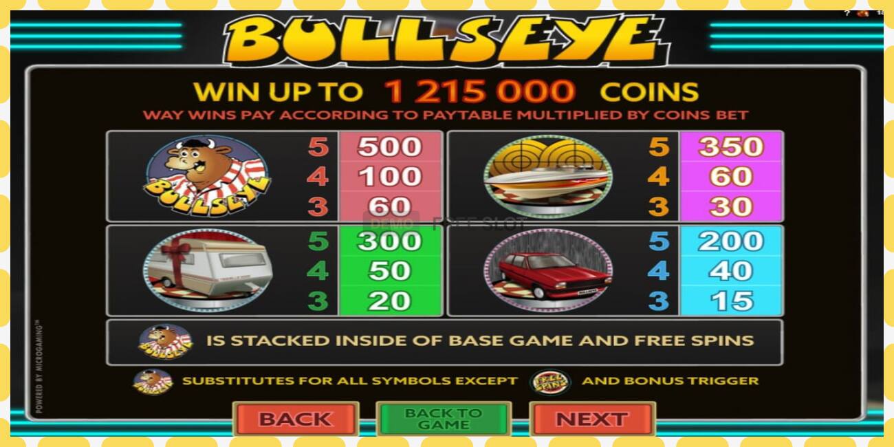 Demo slot Bullseye free and without registration, picture - 1