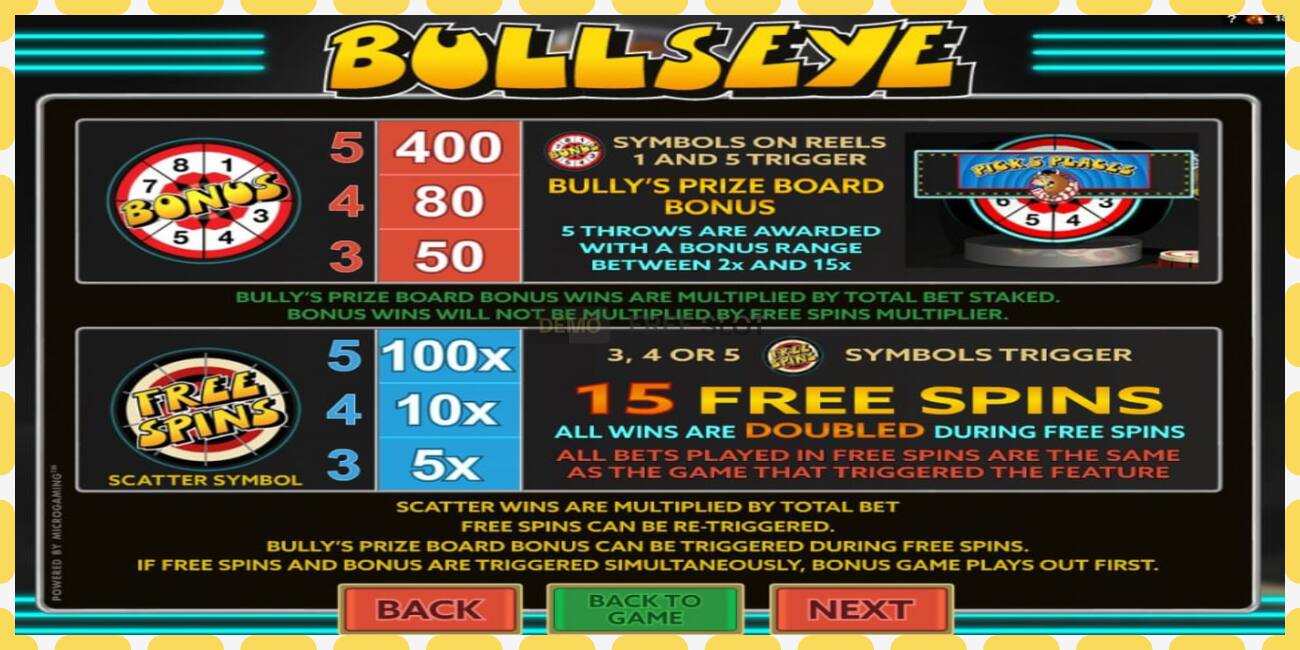 Demo slot Bullseye free and without registration, picture - 1