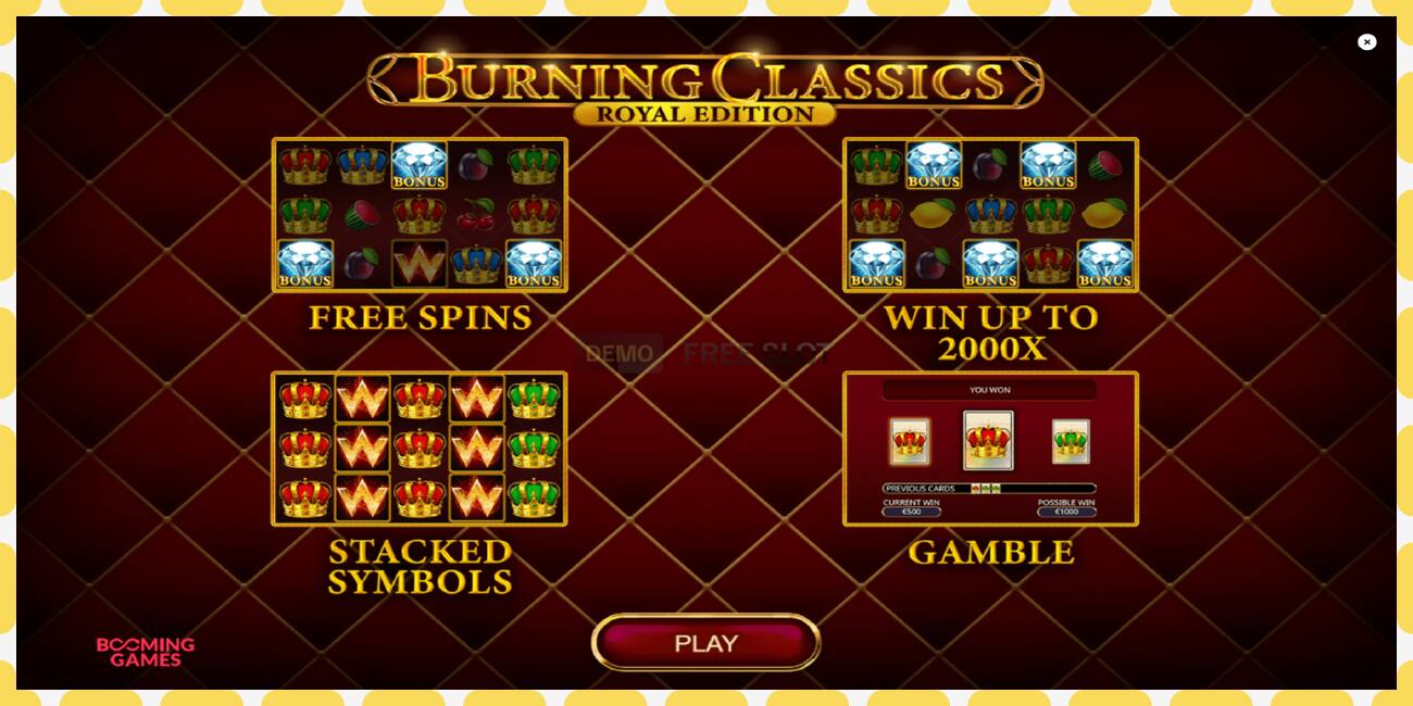 Demo slot Burning Classics Royal Edition free and without registration, picture - 1