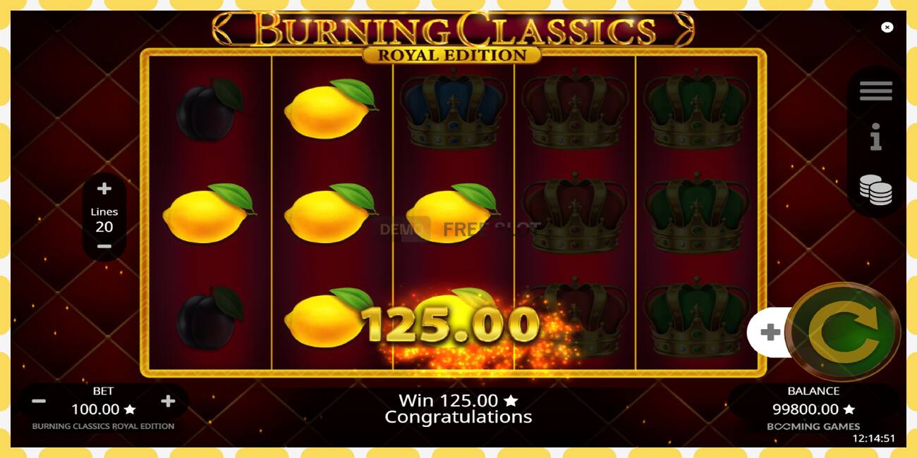 Demo slot Burning Classics Royal Edition free and without registration, picture - 1