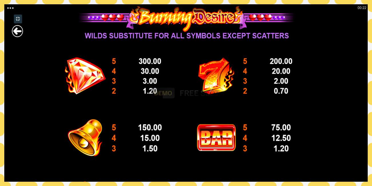 Demo slot Burning Desire free and without registration, picture - 1