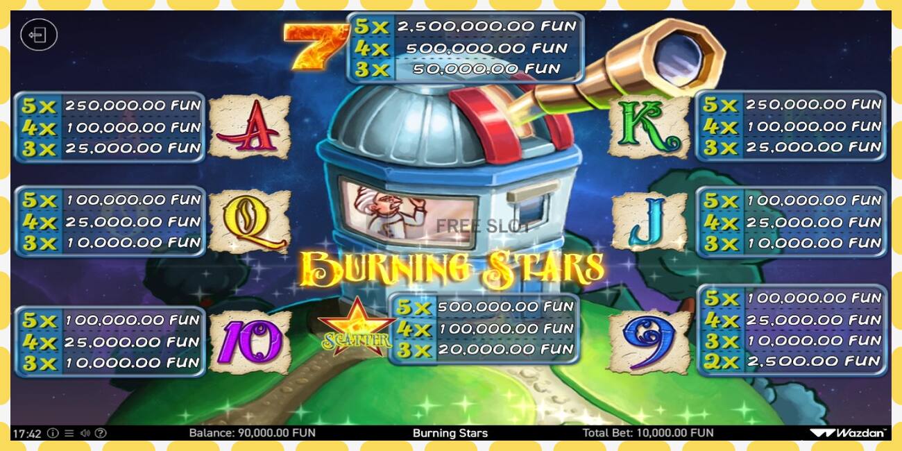 Demo slot Burning Stars free and without registration, picture - 1