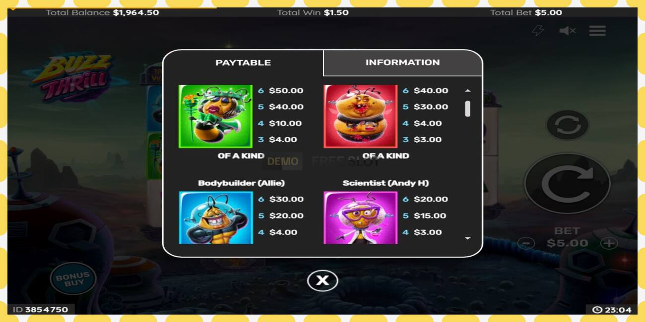 Demo slot Buzz Thrill free and without registration, picture - 1