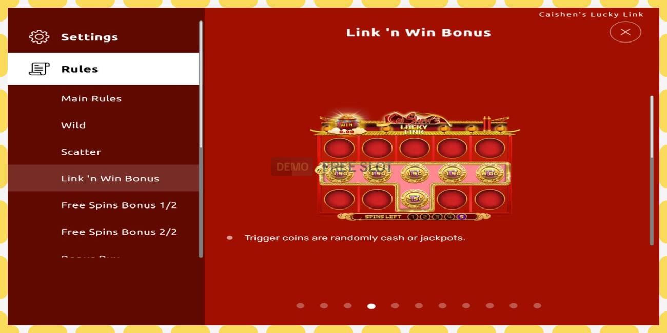 Demo slots Caishens Lucky Link bezmaksas un bez reģistrācijas, attēlu - 1