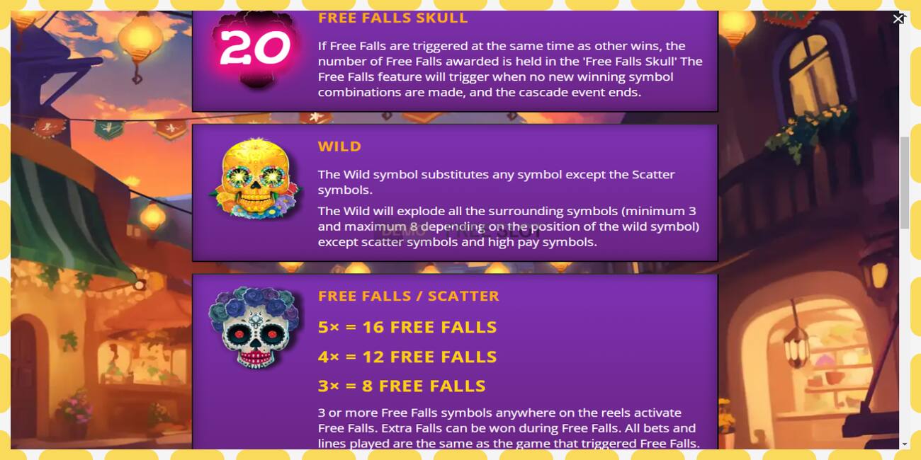 Demo slot Calavera Cascades free and without registration, picture - 1