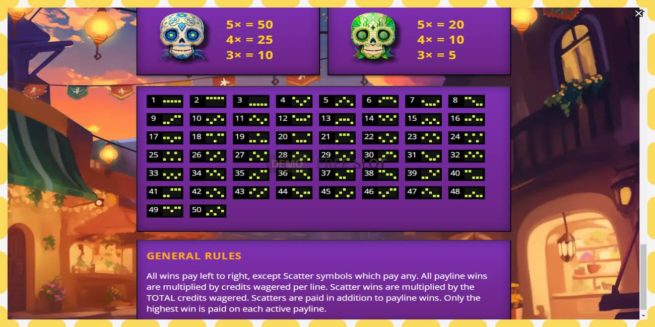 Demo slot Calavera Cascades free and without registration, picture - 1