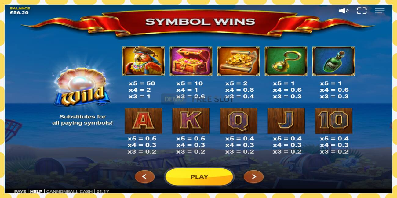 Demo slot Cannonball Cash free and without registration, picture - 1