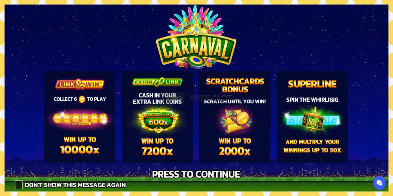 Demo slot Carnaval Link&Win free and without registration, picture - 1