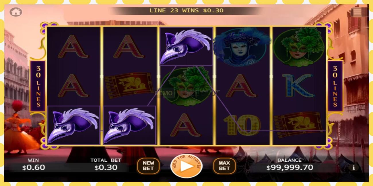 Demo slots Carnival of Venice bezmaksas un bez reģistrācijas, attēlu - 1