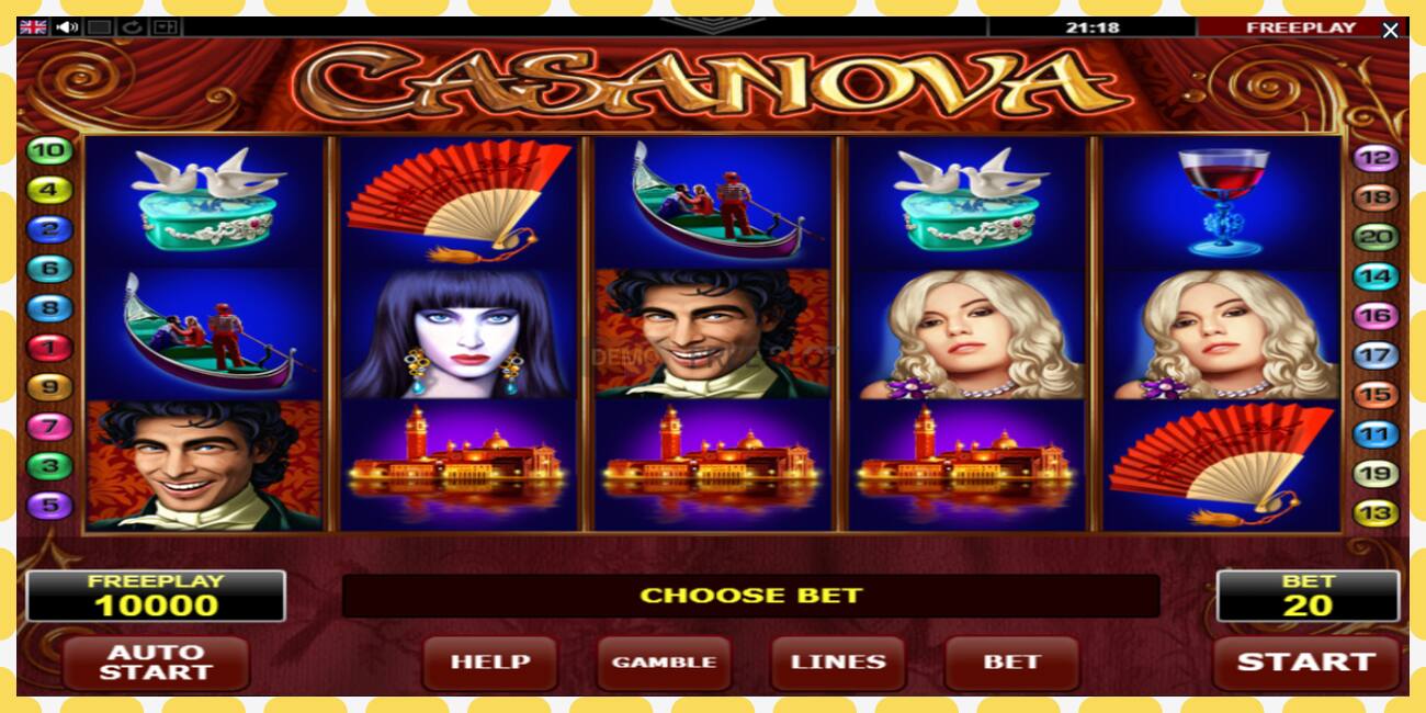 Demo slot Casanova free and without registration, picture - 1