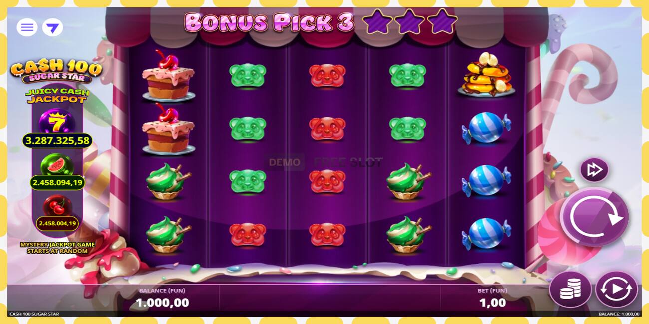 Demo slot Cash 100 Sugar Star free and without registration, picture - 1