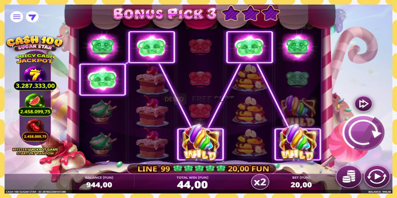 Demo slot Cash 100 Sugar Star free and without registration, picture - 1