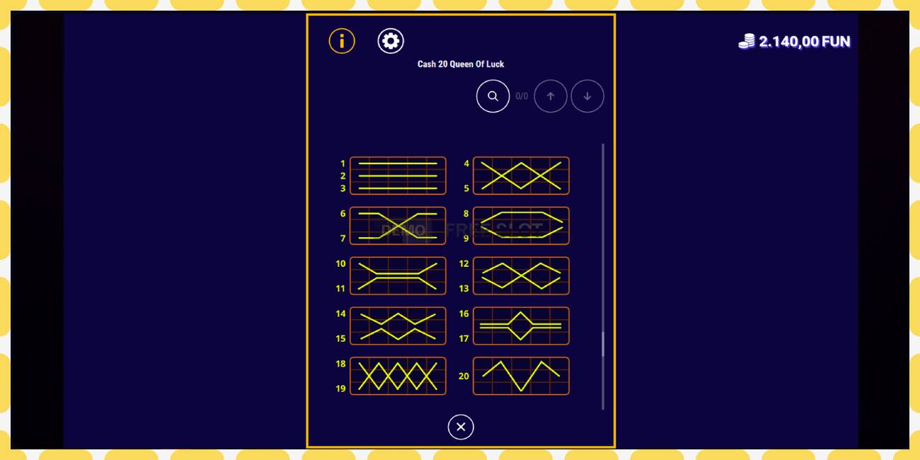 Demo slot Cash 20 Queen of Luck free and without registration, picture - 1