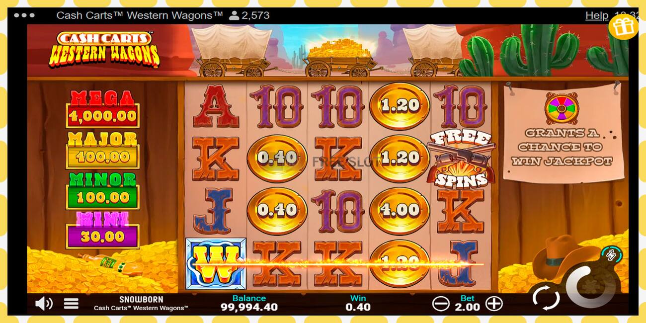 Demo slot Cash Carts Western Wagons free and without registration, picture - 1