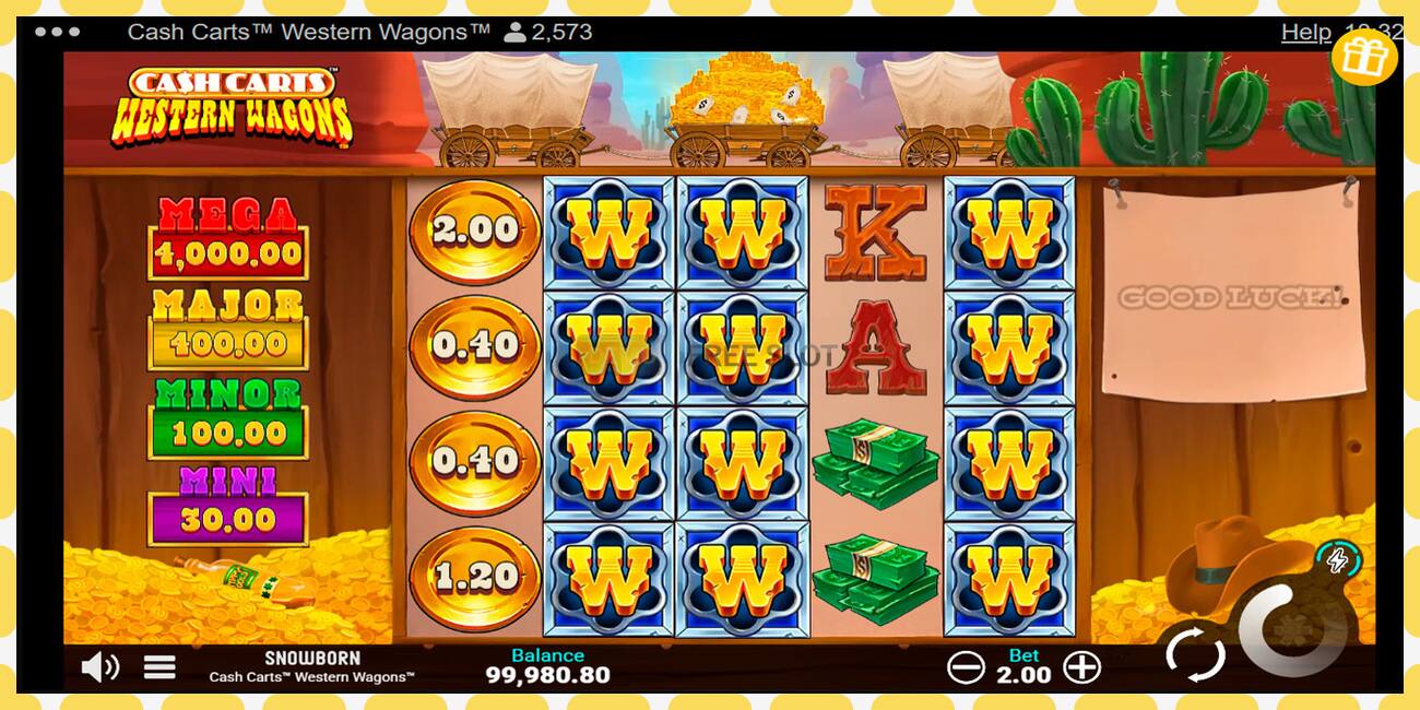 Demo slot Cash Carts Western Wagons free and without registration, picture - 1