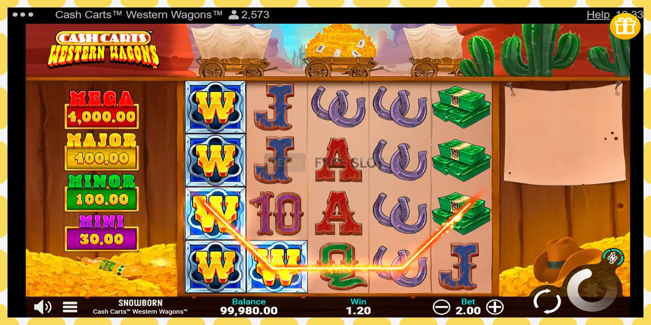 Demo slot Cash Carts Western Wagons free and without registration, picture - 1