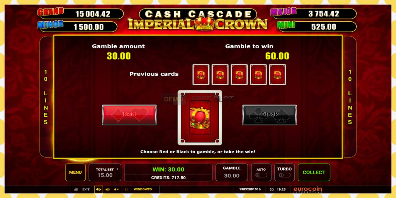 Slot demo Cash Cascade Imperial Crown gratuit și fără înregistrare, imagine - 1