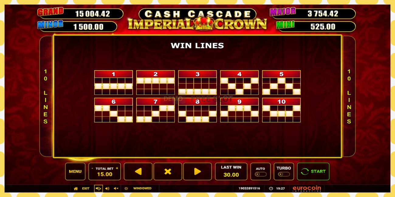 Slot demo Cash Cascade Imperial Crown gratuit și fără înregistrare, imagine - 1