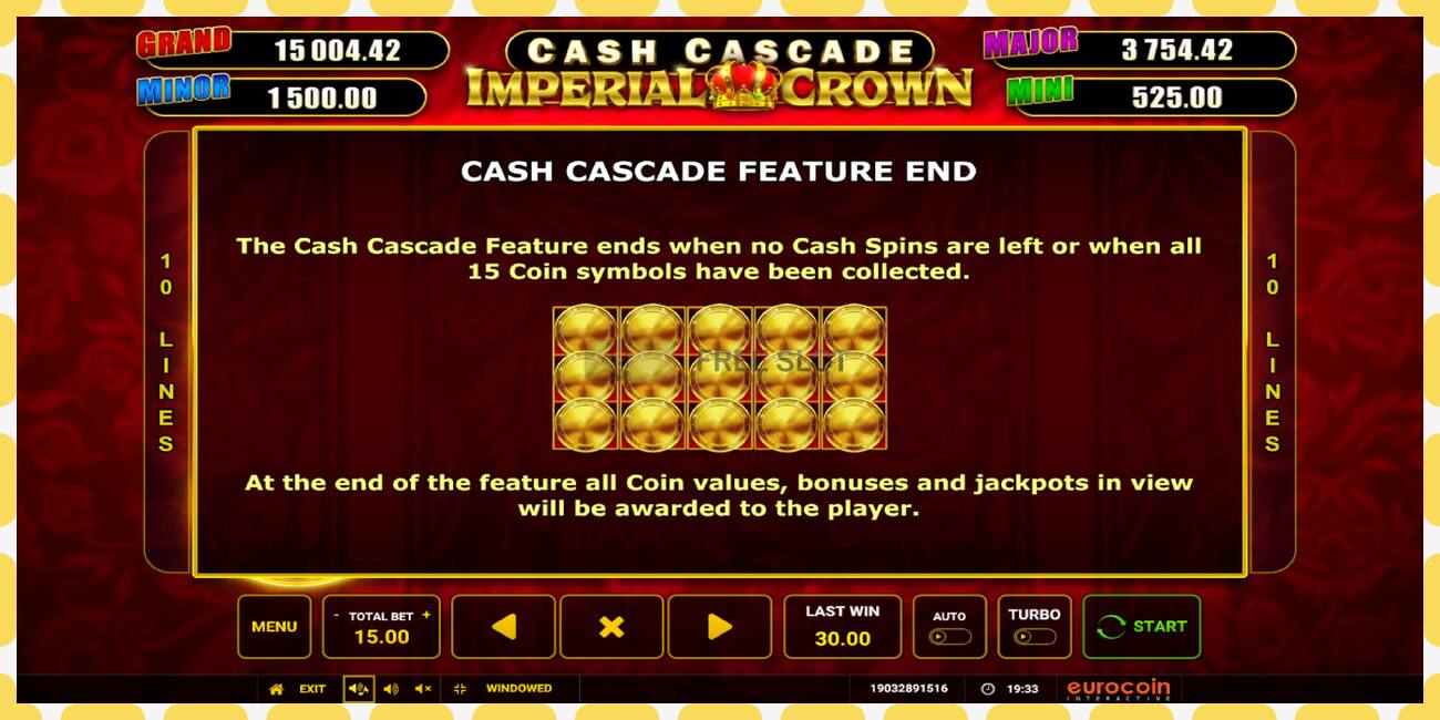 Slot demo Cash Cascade Imperial Crown gratuit și fără înregistrare, imagine - 1