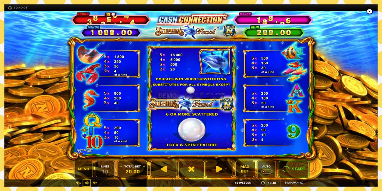 Demo slot Cash Connection Dolphins Pearl free and without registration, picture - 1