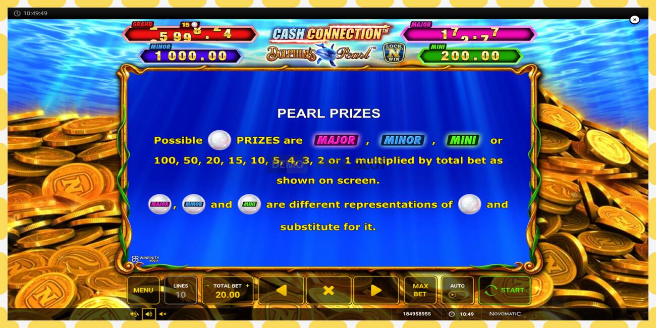 Demo slot Cash Connection Dolphins Pearl free and without registration, picture - 1