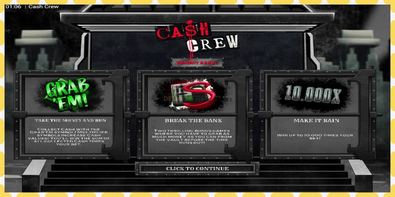 Demo slot Cash Crew free and without registration, picture - 1