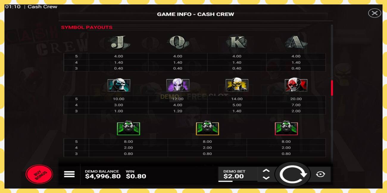 Demo slot Cash Crew free and without registration, picture - 1