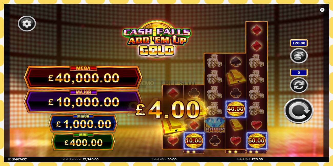 Demo slot Cash Falls: Add Em Up Gold free and without registration, picture - 1