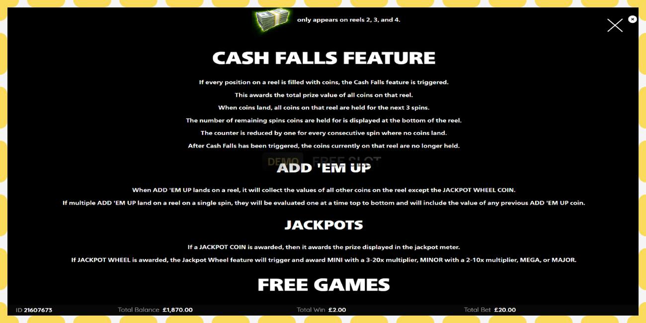 Demo slot Cash Falls: Add Em Up Gold free and without registration, picture - 1