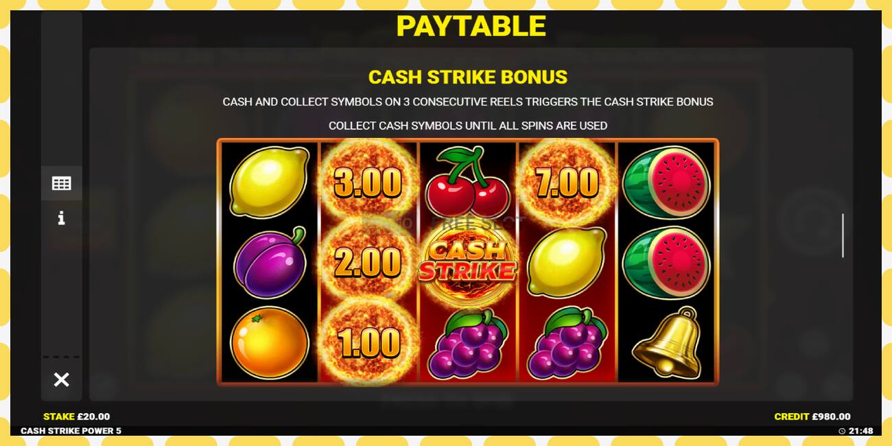 Demo slot Cash Strike Power 5 free and without registration, picture - 1