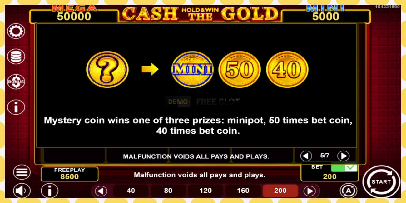 Slot demo Cash The Gold Hold & Win gratuit și fără înregistrare, imagine - 1