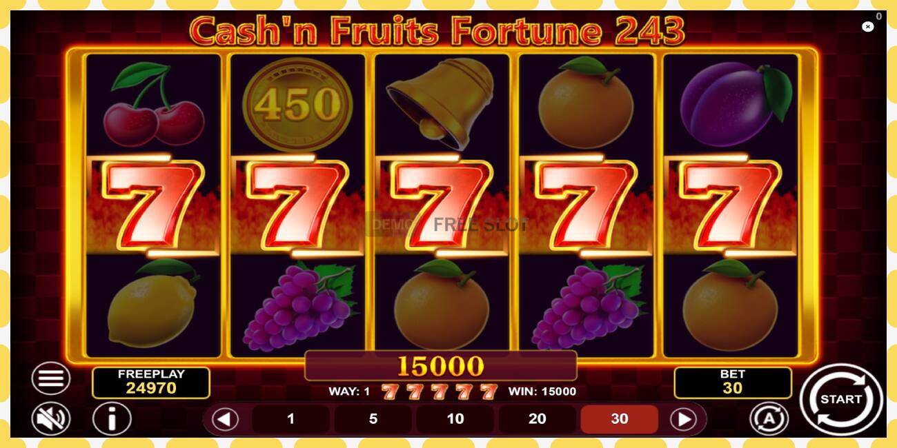 Demo slot Cashn Fruits Fortune 243 free and without registration, picture - 1