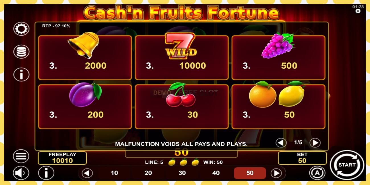 Demo slot Cashn Fruits Fortune free and without registration, picture - 1