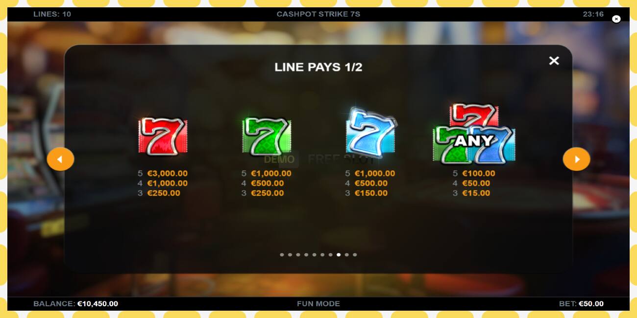 Demo slot Cashpot Strike 7s gratis og uden registrering, billede - 1