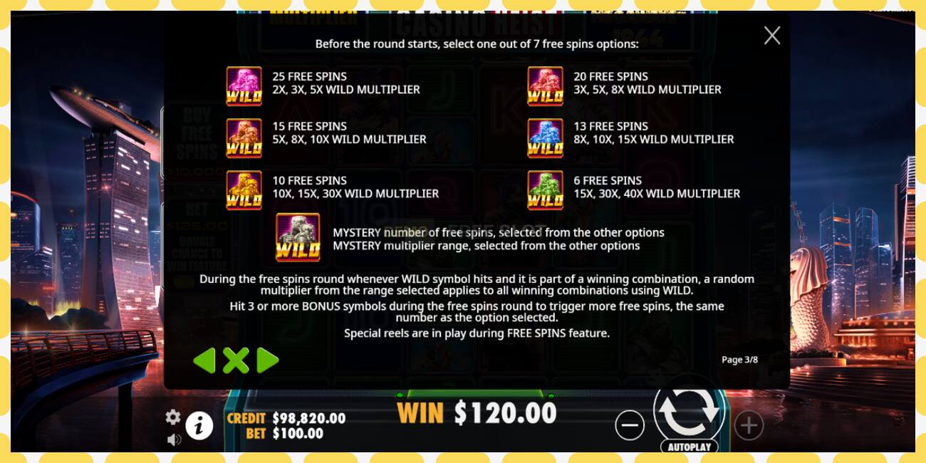 Demo slot Casino Heist Megaways free and without registration, picture - 1