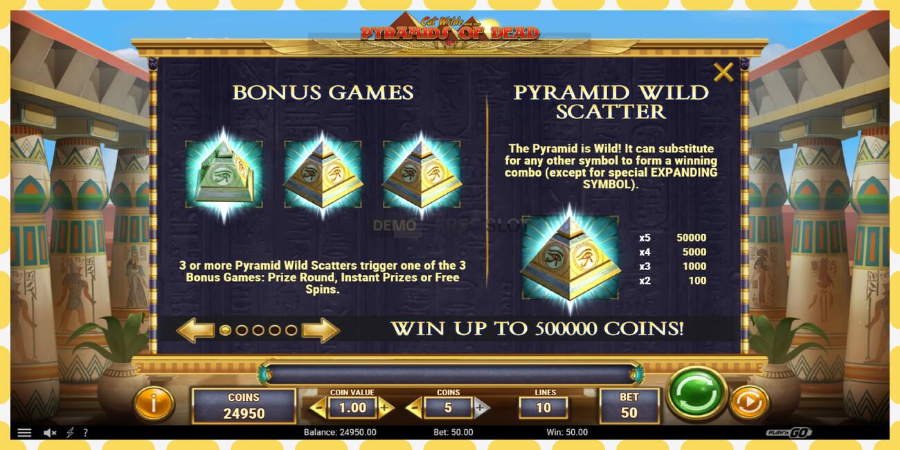 Demo slot Cat Wilde and the Pyramids of Dead free and without registration, picture - 1