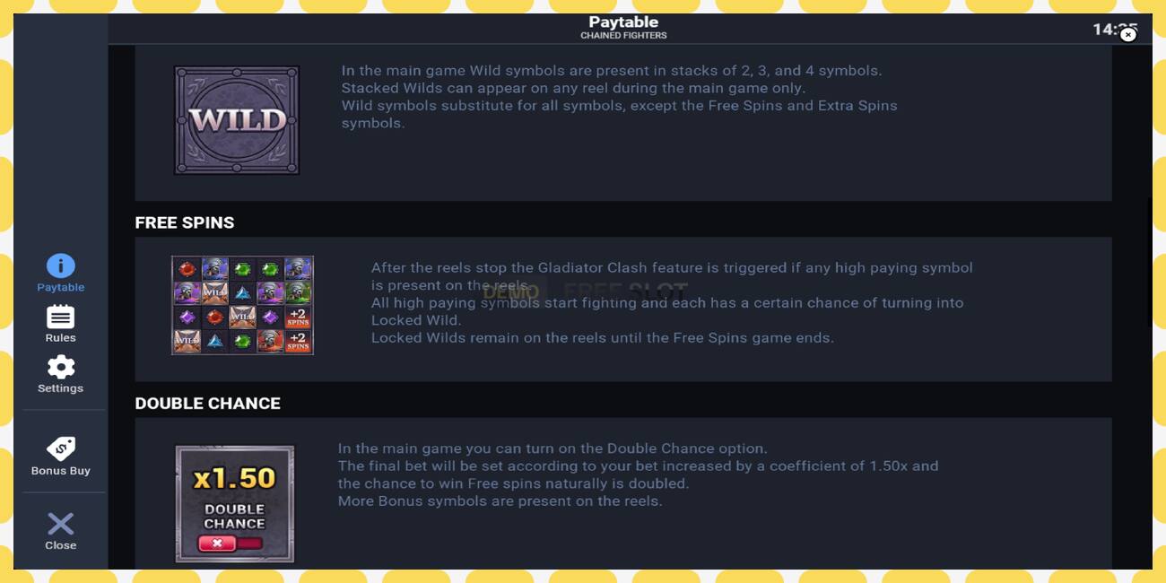 Demo slot Chained Fighters free and without registration, picture - 1