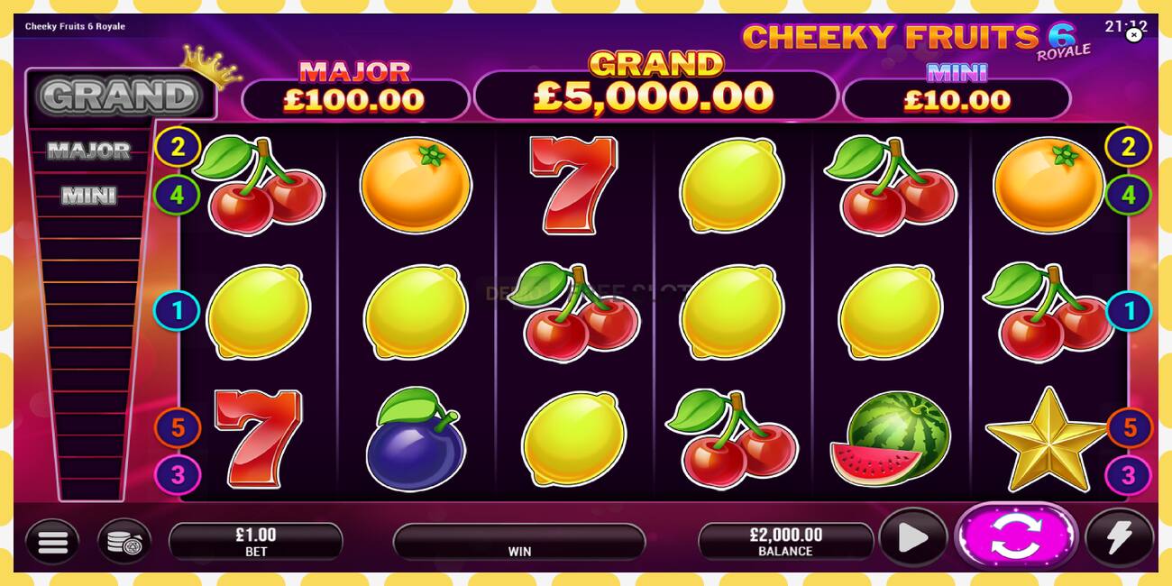 Demo slot Cheeky Fruits 6 Royale free and without registration, picture - 1