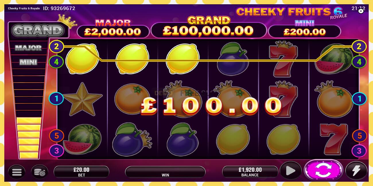 Demo slot Cheeky Fruits 6 Royale free and without registration, picture - 1