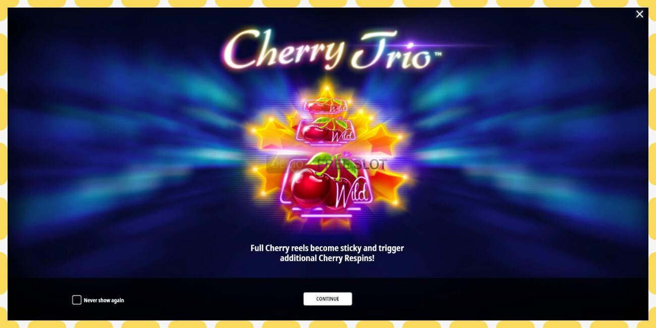 Slot de demonstração Cherry Trio grátis e sem registro, foto - 1