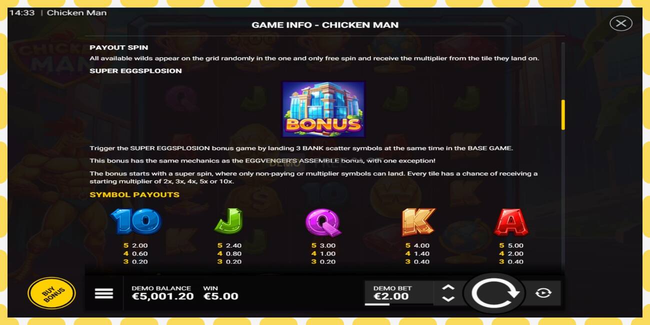 Demo slot Chicken Man free and without registration, picture - 1