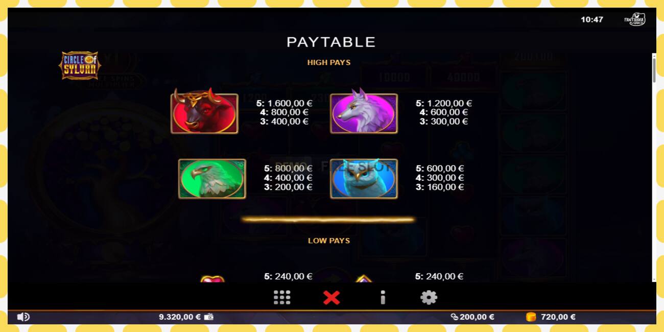 Demo slot Circle of Sylvan free and without registration, picture - 1