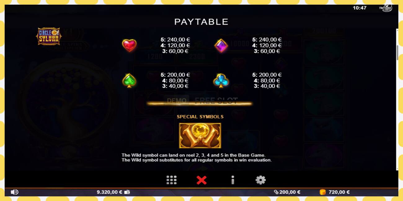 Demo slot Circle of Sylvan free and without registration, picture - 1