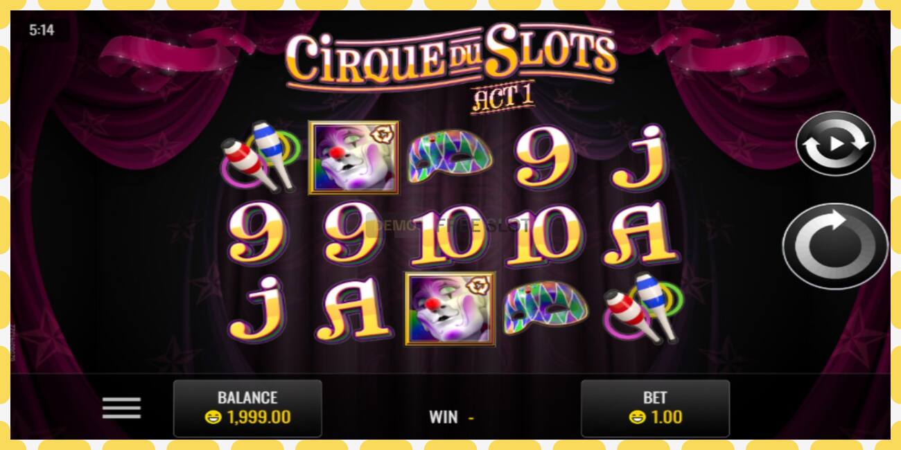 Demo slot Cirque du Slots free and without registration, picture - 1