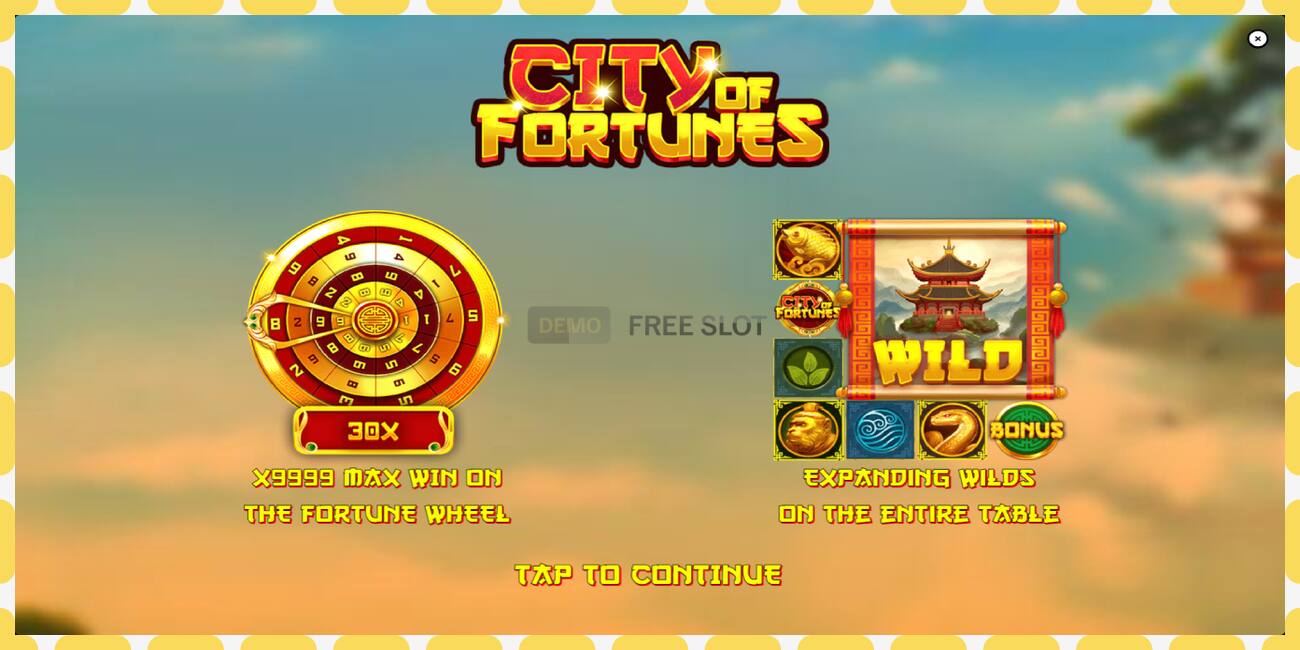 Demo slots City of Fortunes bezmaksas un bez reģistrācijas, attēlu - 1