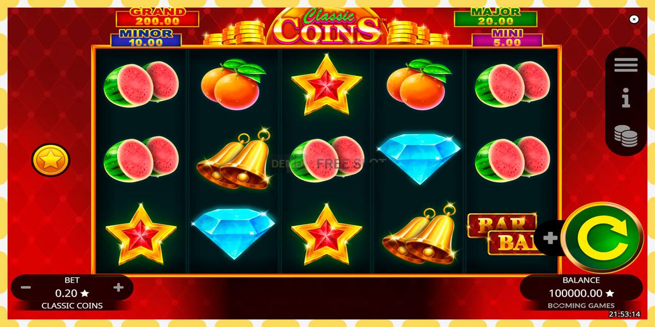 Slot demo Classic Coins gratuit și fără înregistrare, imagine - 1