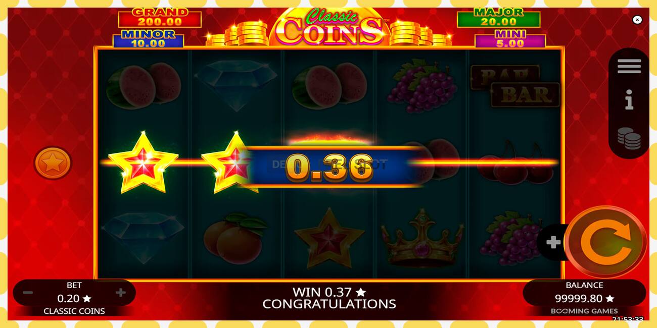 Slot demo Classic Coins gratuit și fără înregistrare, imagine - 1